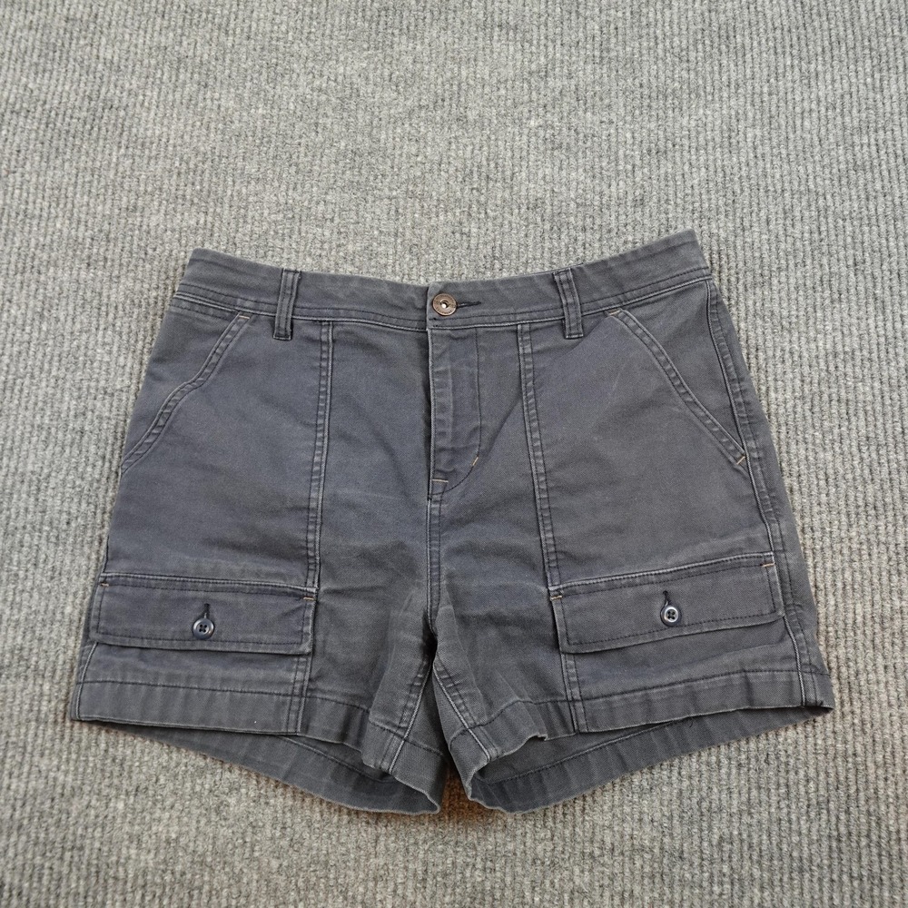 REI Co-op Cargo Shorts Womens 10 Gray Twill Hiking Outdoor Pockets Casual Trail